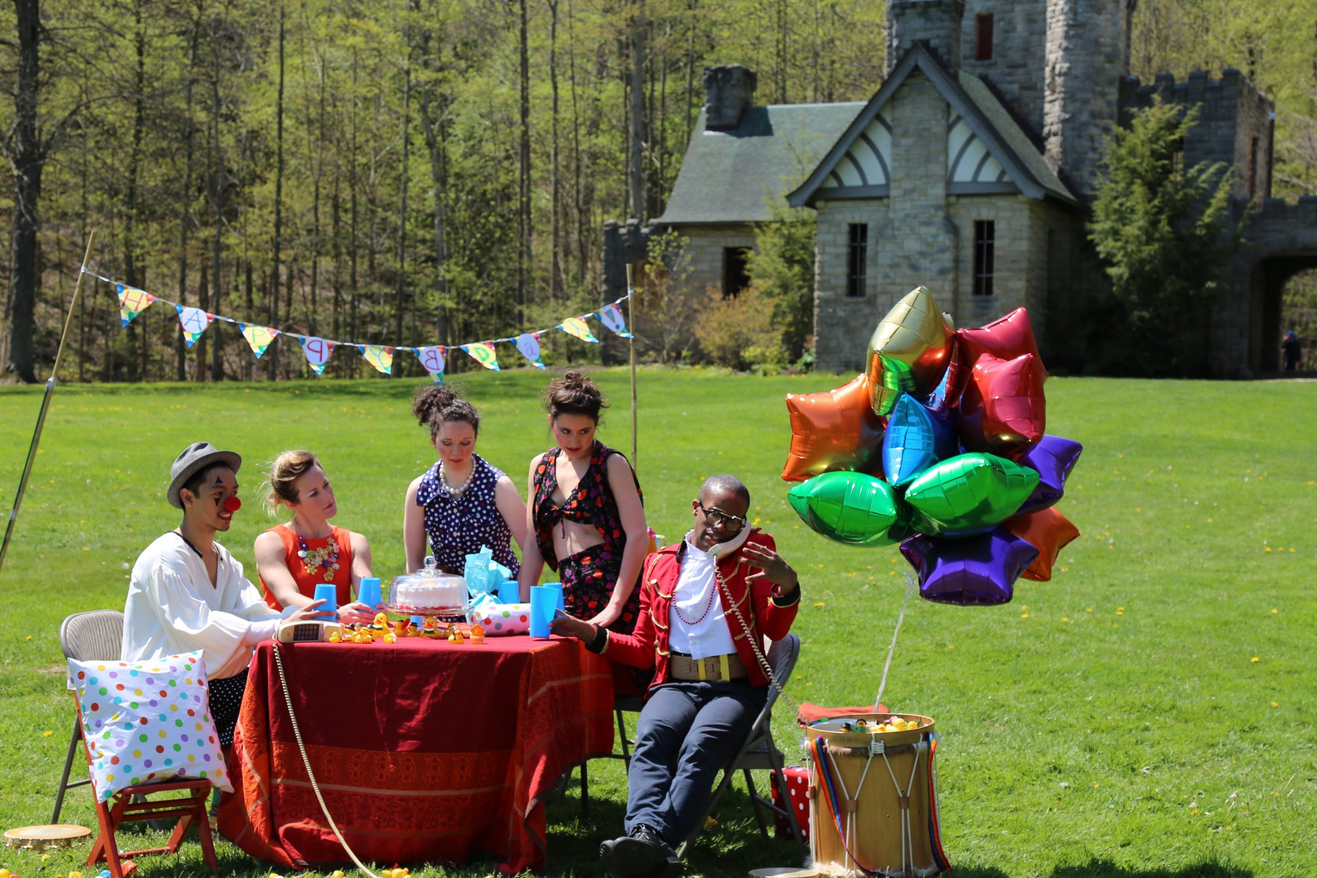 folks at a wild birthday party